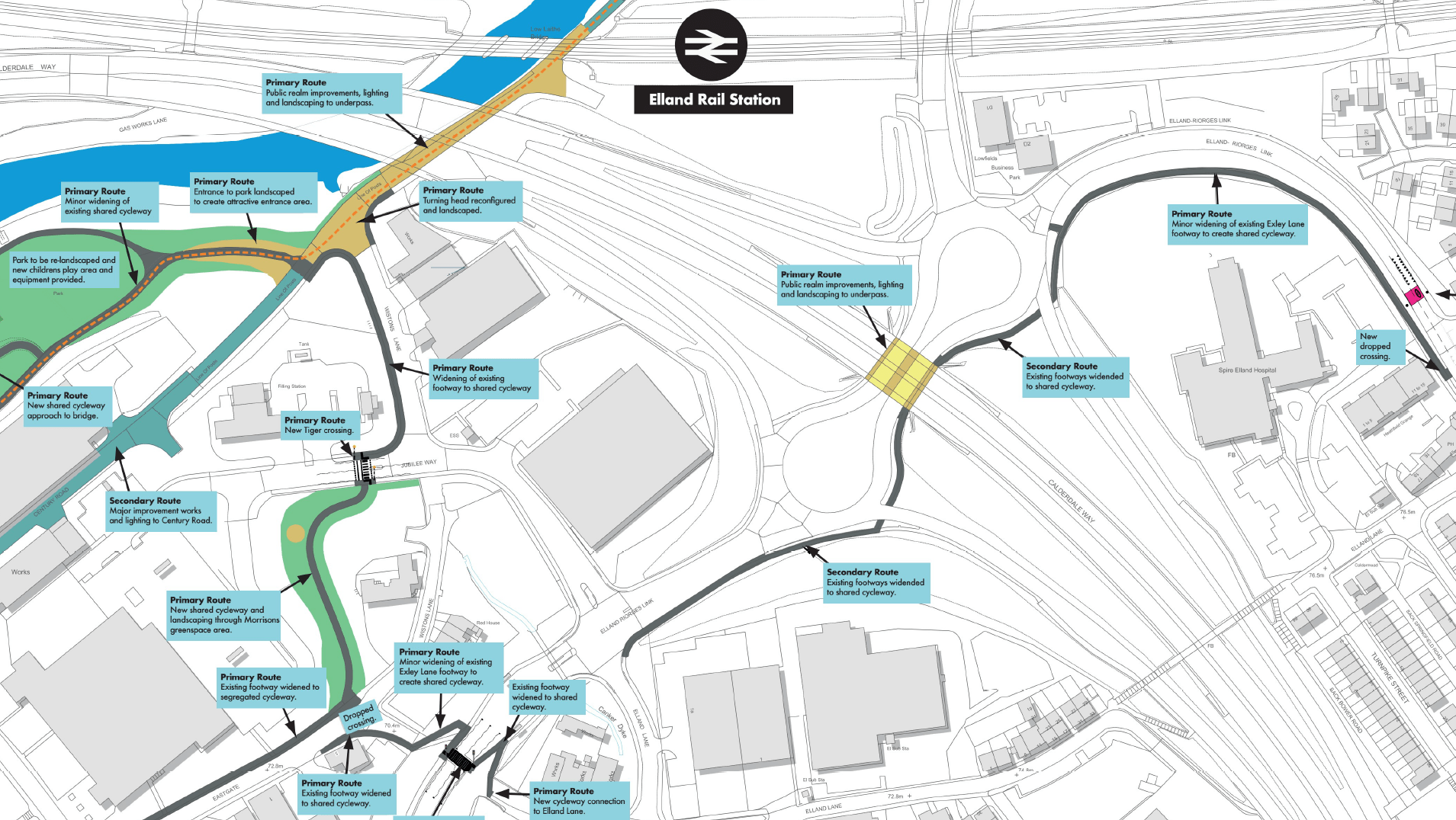 Elland Rail Station and access package Calderdale Next Chapter